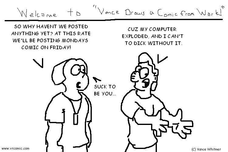 Vance Draws A Comic From Work